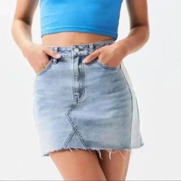PACSUN JASON WASH TWO TONED JEAN SKIRT NWT - Picture 1 of 8